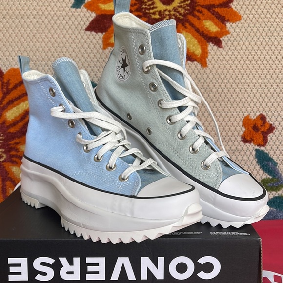 Converse 171894C
RUN STAR HIKE HI
BLUE/VINTAGE WHITE/BLACK
Women’s platforms - Picture 7 of 16